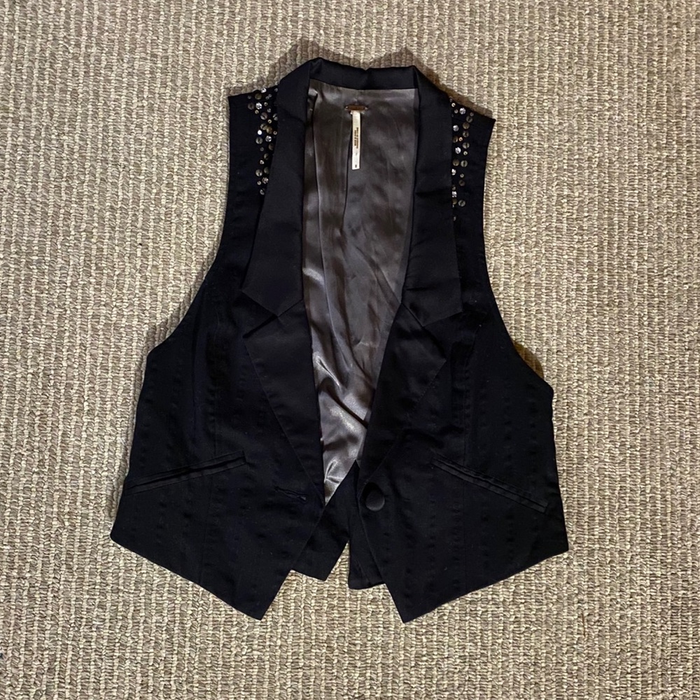 Free People Vest with sparkle